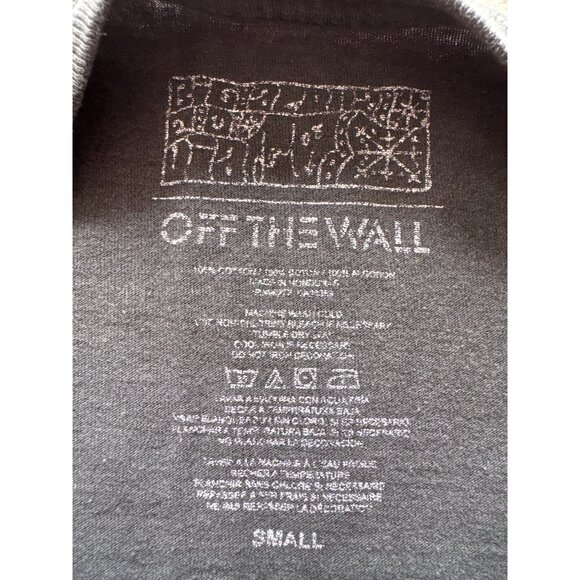 Vans Off The Wall Mens Graphic T-Shirt Small Black Cotton Psychedelic Eye Design - Picture 4 of 6